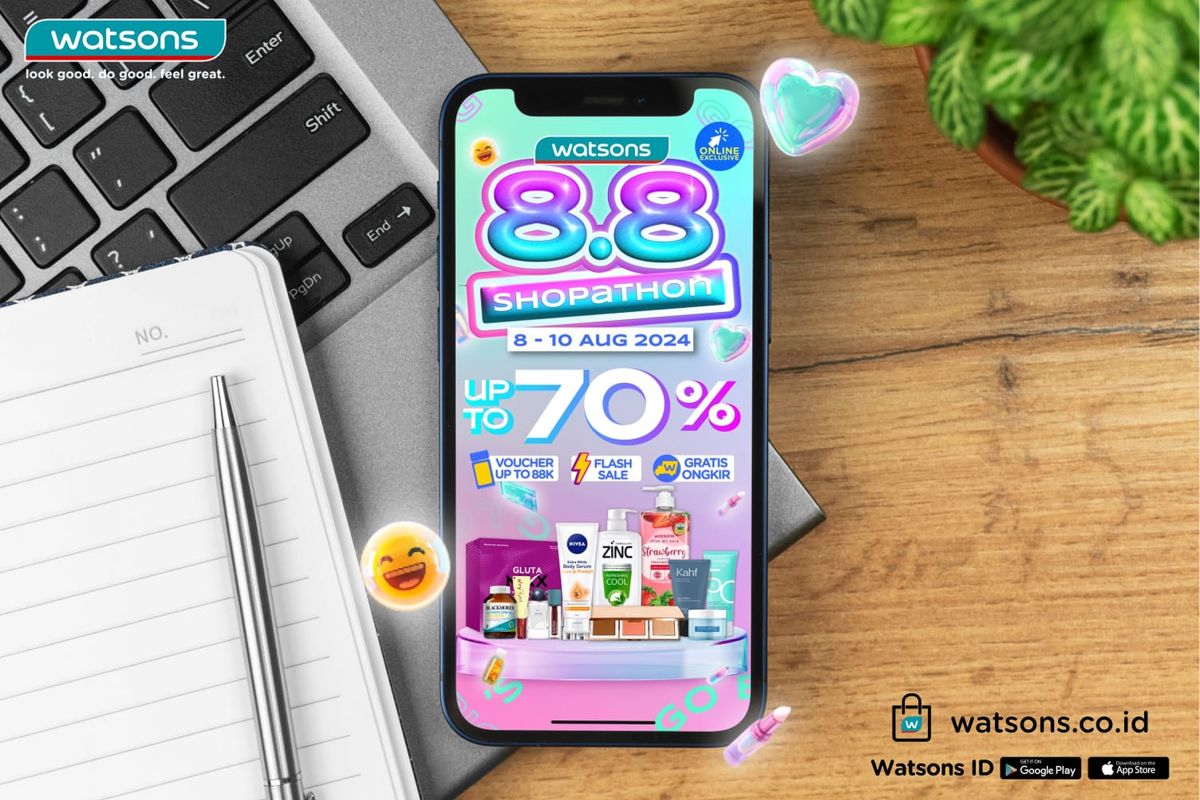 Watsons tawarkan ragam promo dalam program "8.8 Shopathon"