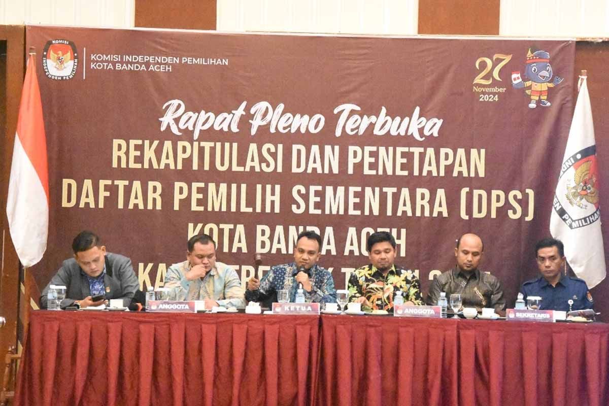 DPS Banda Aceh untuk Pilkada 2024 sebanyak 172.880 orang