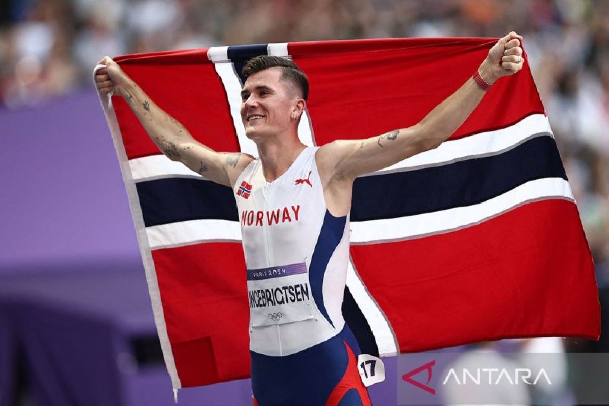 Jakob Ingebrigtsen merajai lari 5.000 meter putra Olimpiade Paris 2024