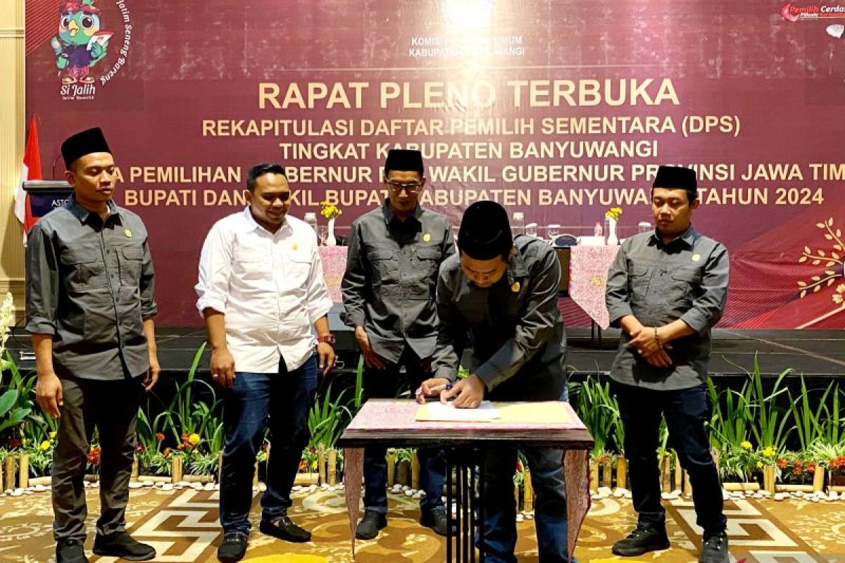 KPU Banyuwangi tetapkan daftar pemilih sementara 1.350.080 orang