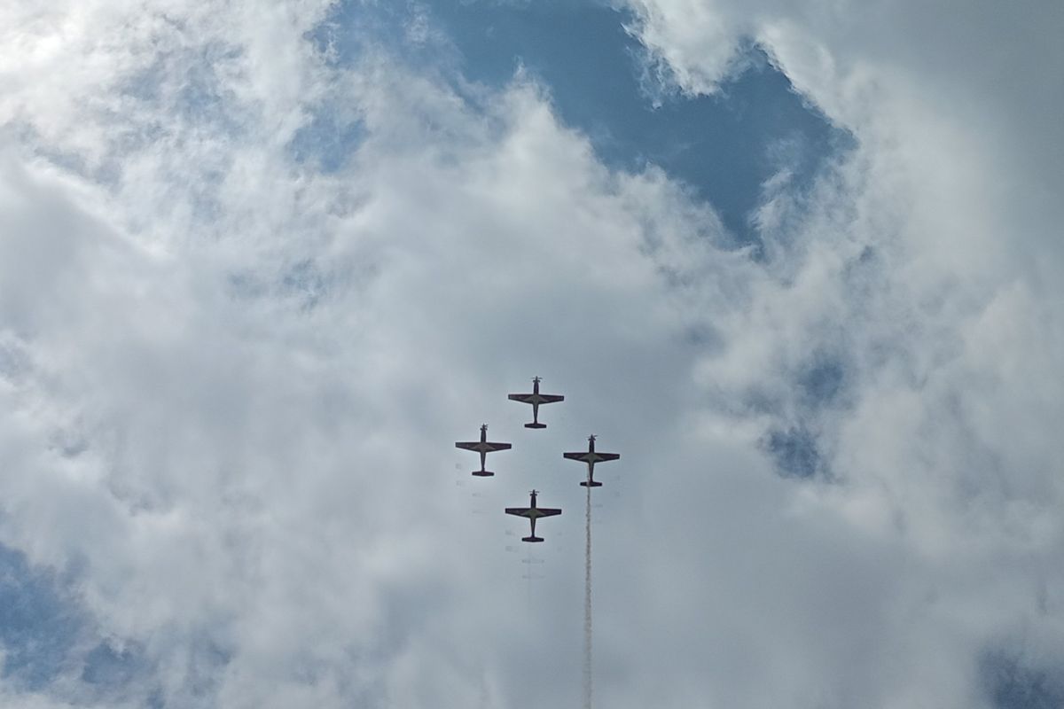 TNI-AU planes hold flypast over new capital city Nusantara