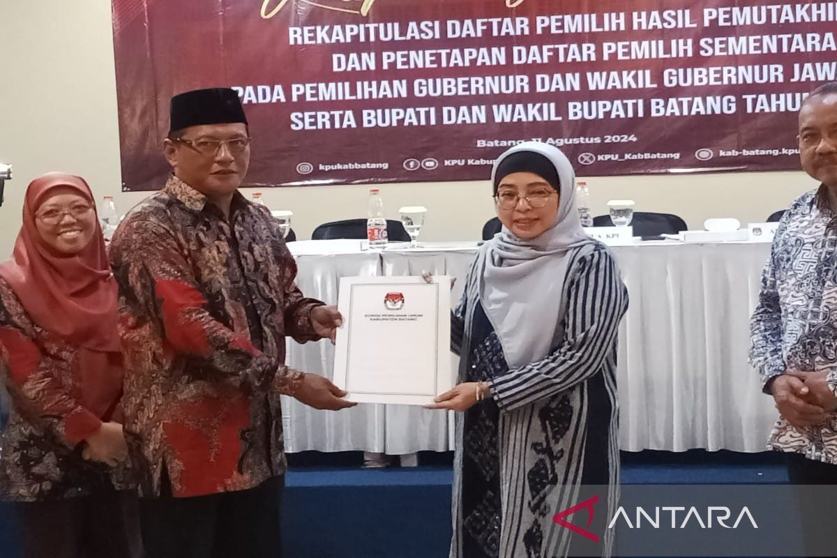 KPU Batang  tetapkan 621.760 DPS di Pilkada 2024