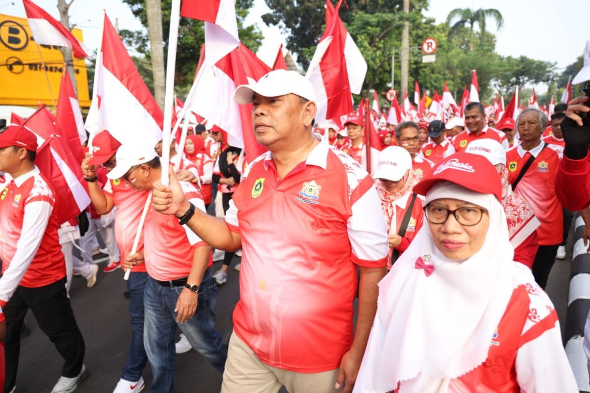 Diskominfo Kabupaten Bogor antusias ikuti kirab Merah Putih