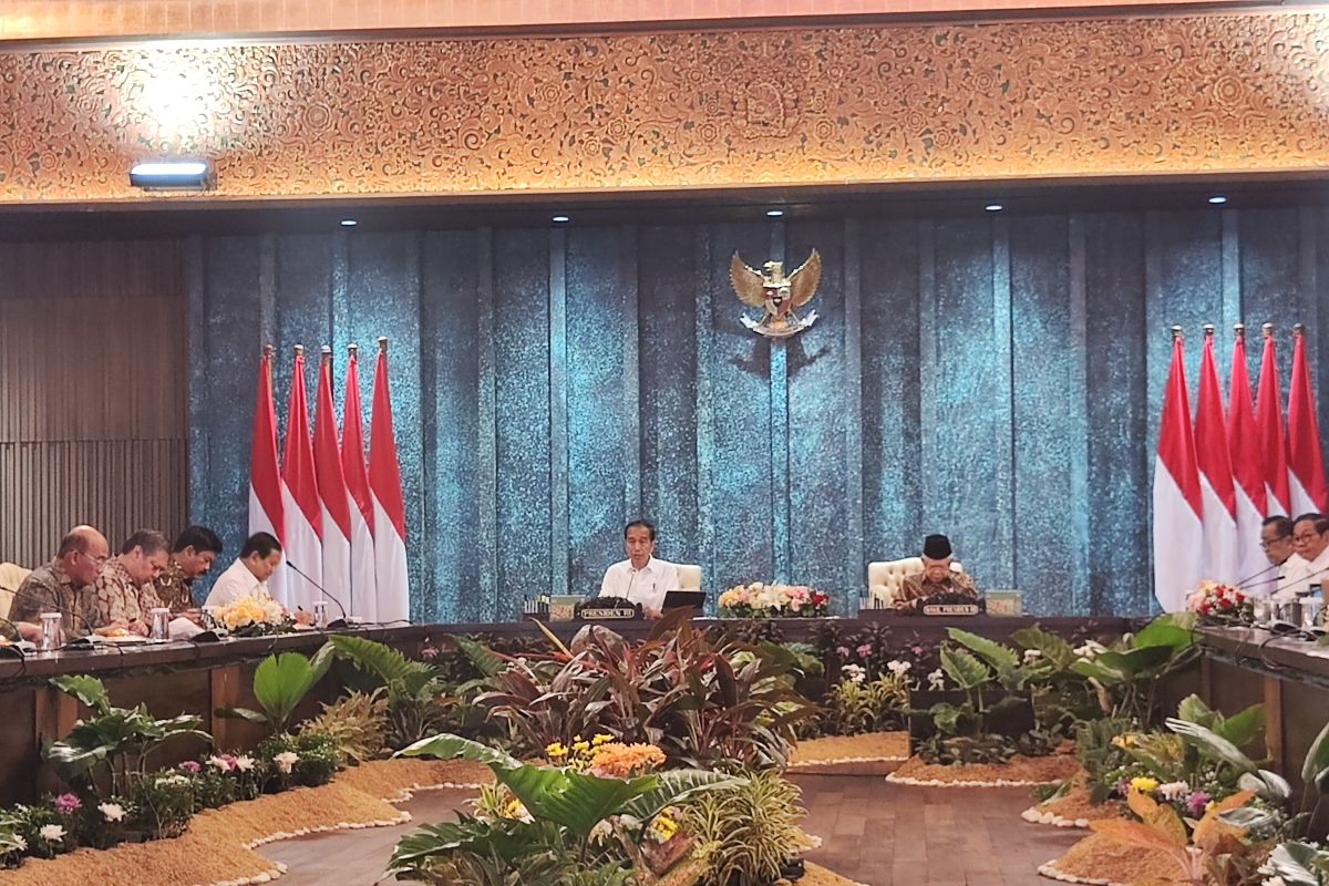 Jokowi memimpin sidang paripurna perdana di Istana Garuda IKN