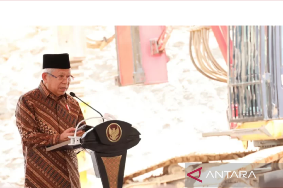 Ma'ruf Amin "groundbreaking" Istana Wapres di IKN