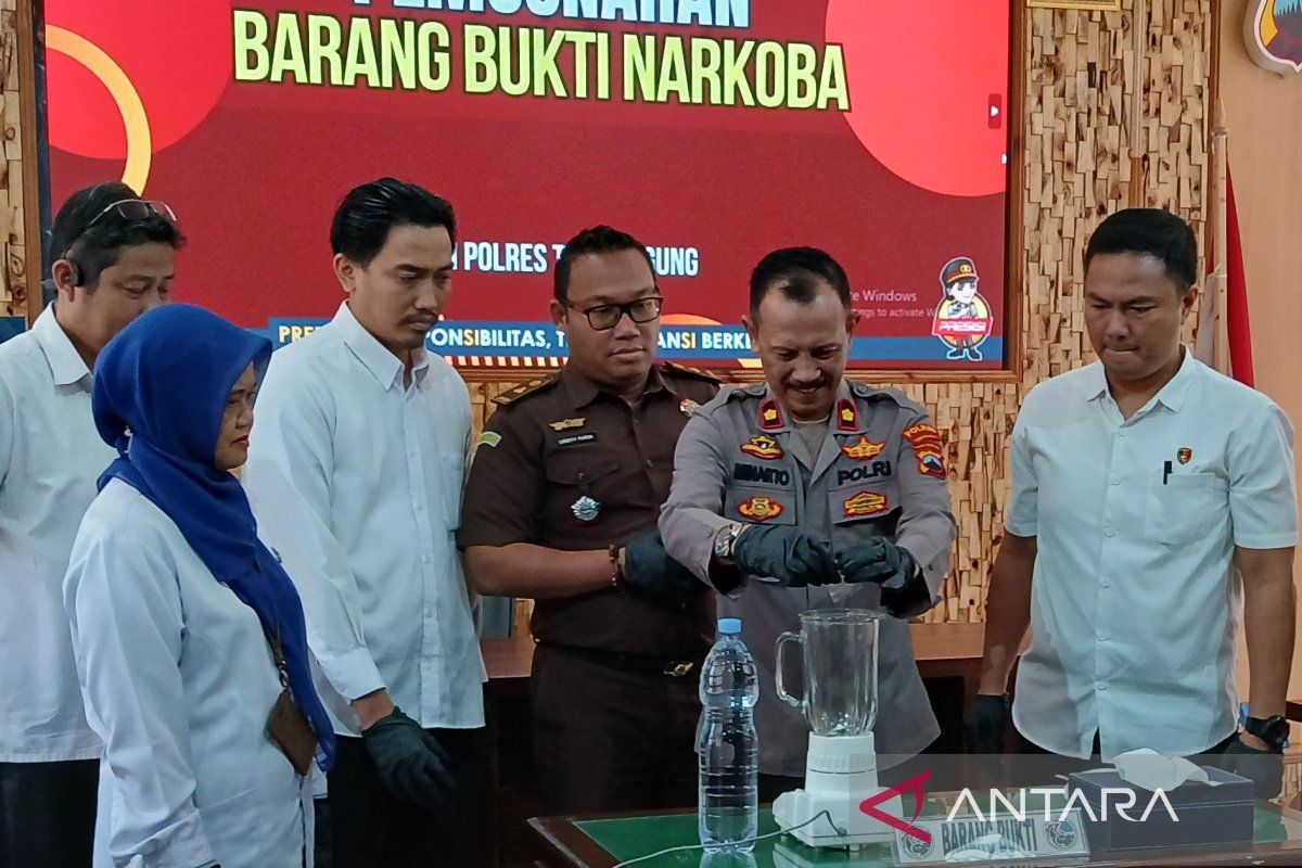 Polres  Temanggung-Jateng musnahkan barang bukti 19,35 gram sabu