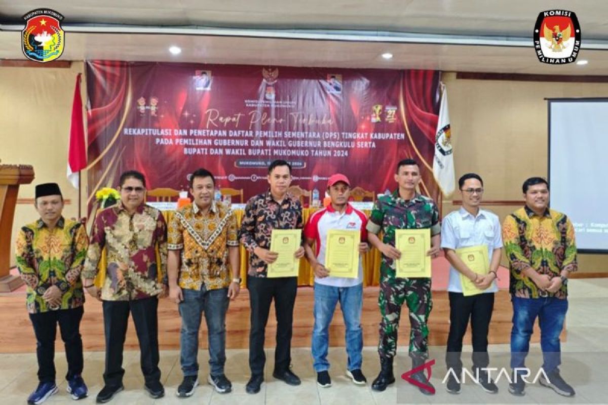 KPU Mukomuko tetapkan daftar pemilih sementara 140.192 orang