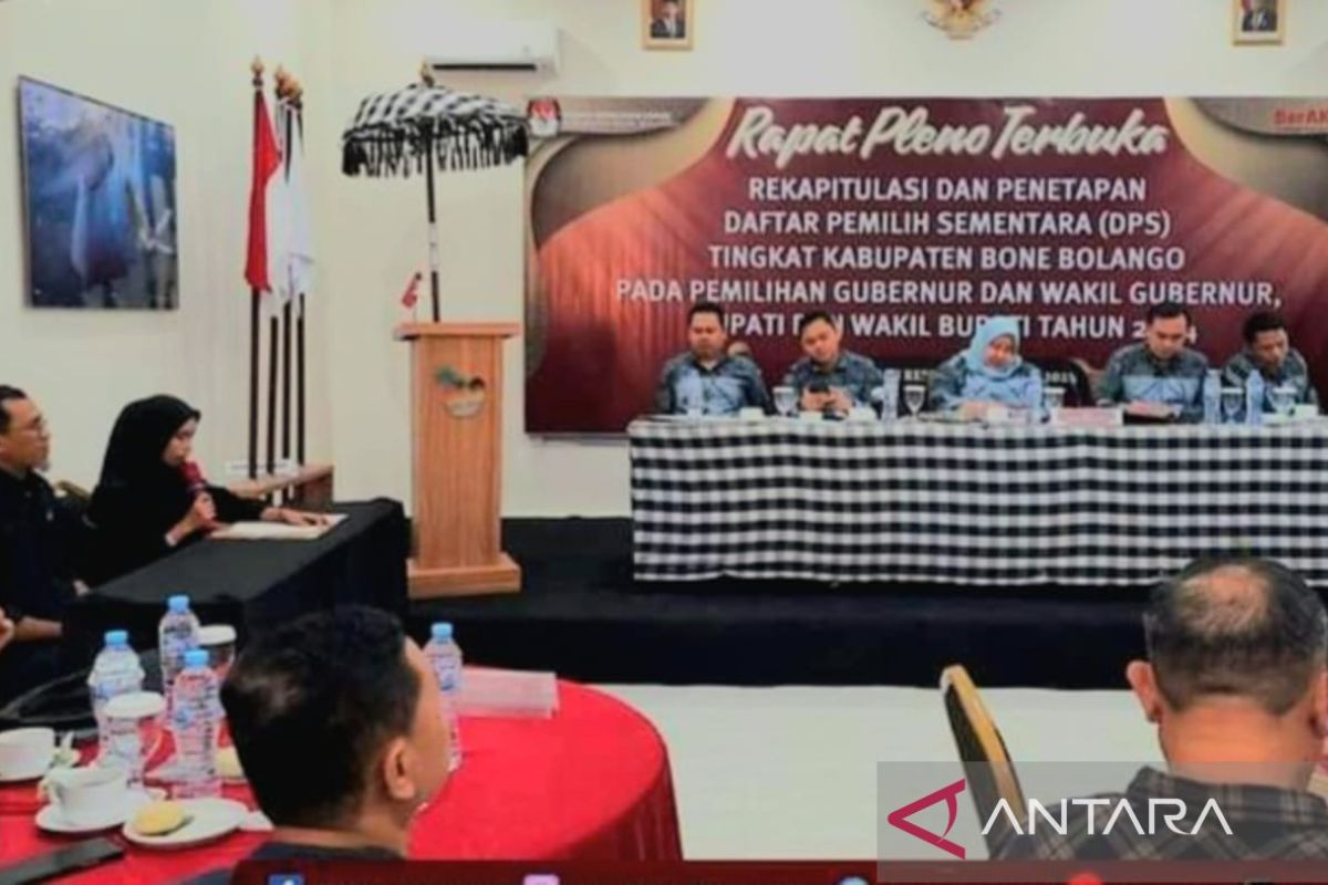 KPU Bone Bolango tetapkan DPS berjumlah 123.057 pemilih