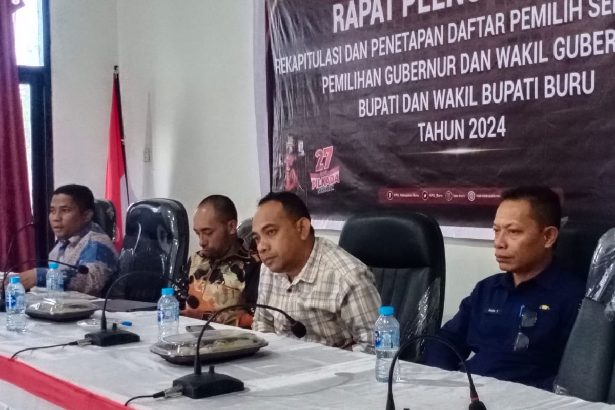 KPU Buru tetapkan 95.420 daftar pemilih sementara untuk Pilkada 2024