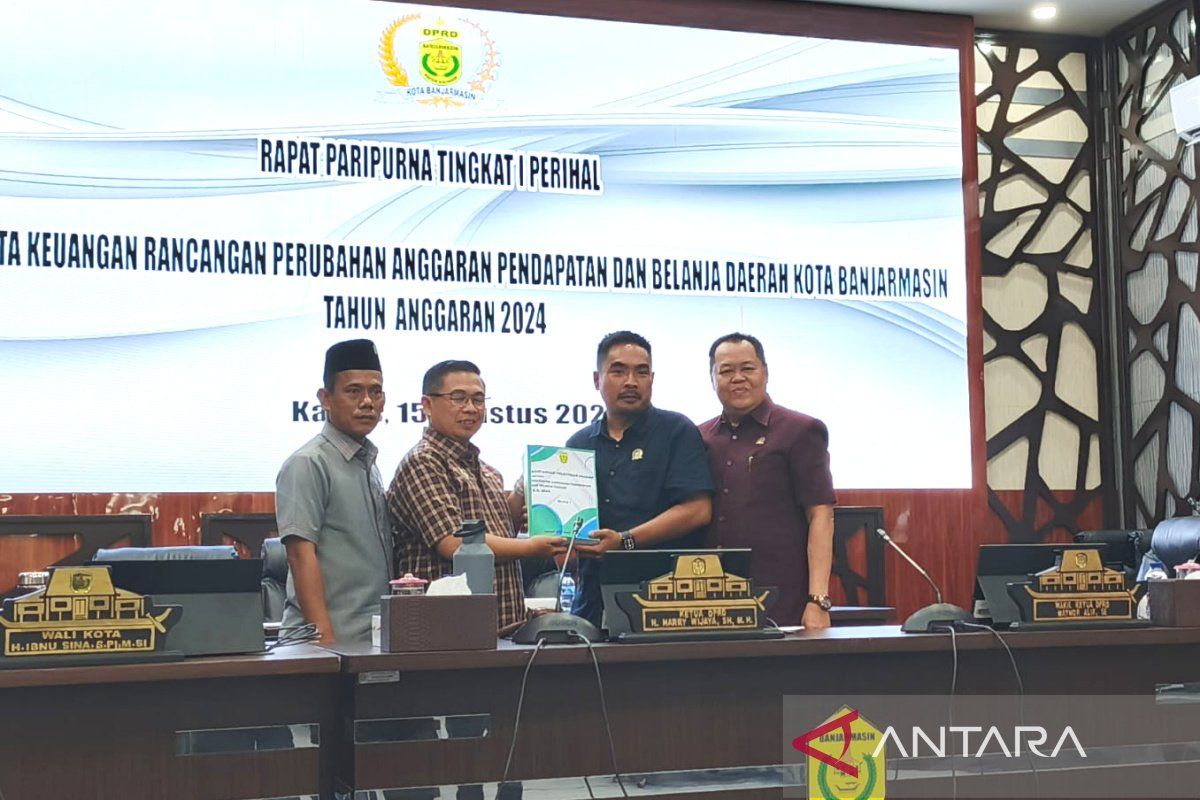 DPRD Banjarmasin terima rancangan APBD-P 2024 sekitar Rp2,5 triliun