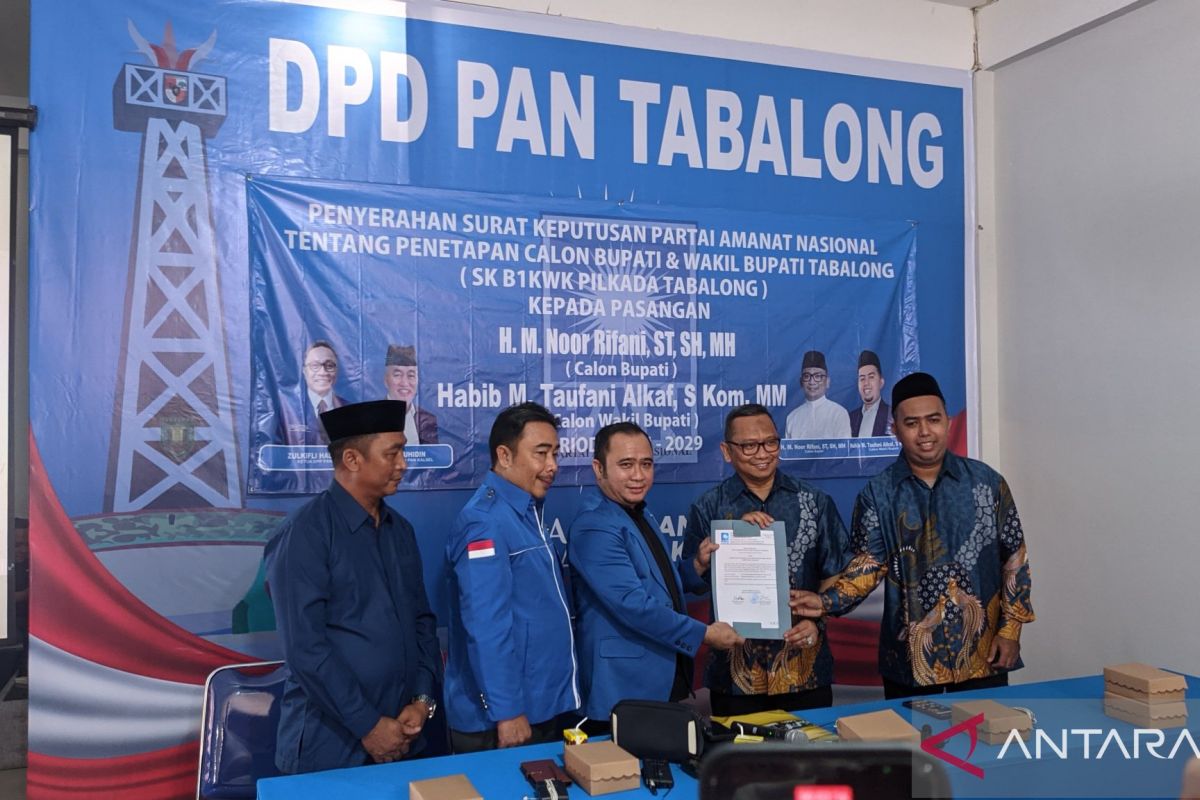 PAN Kalsel resmi usung pasangan H Fani - Habib di Pilkada Tabalong