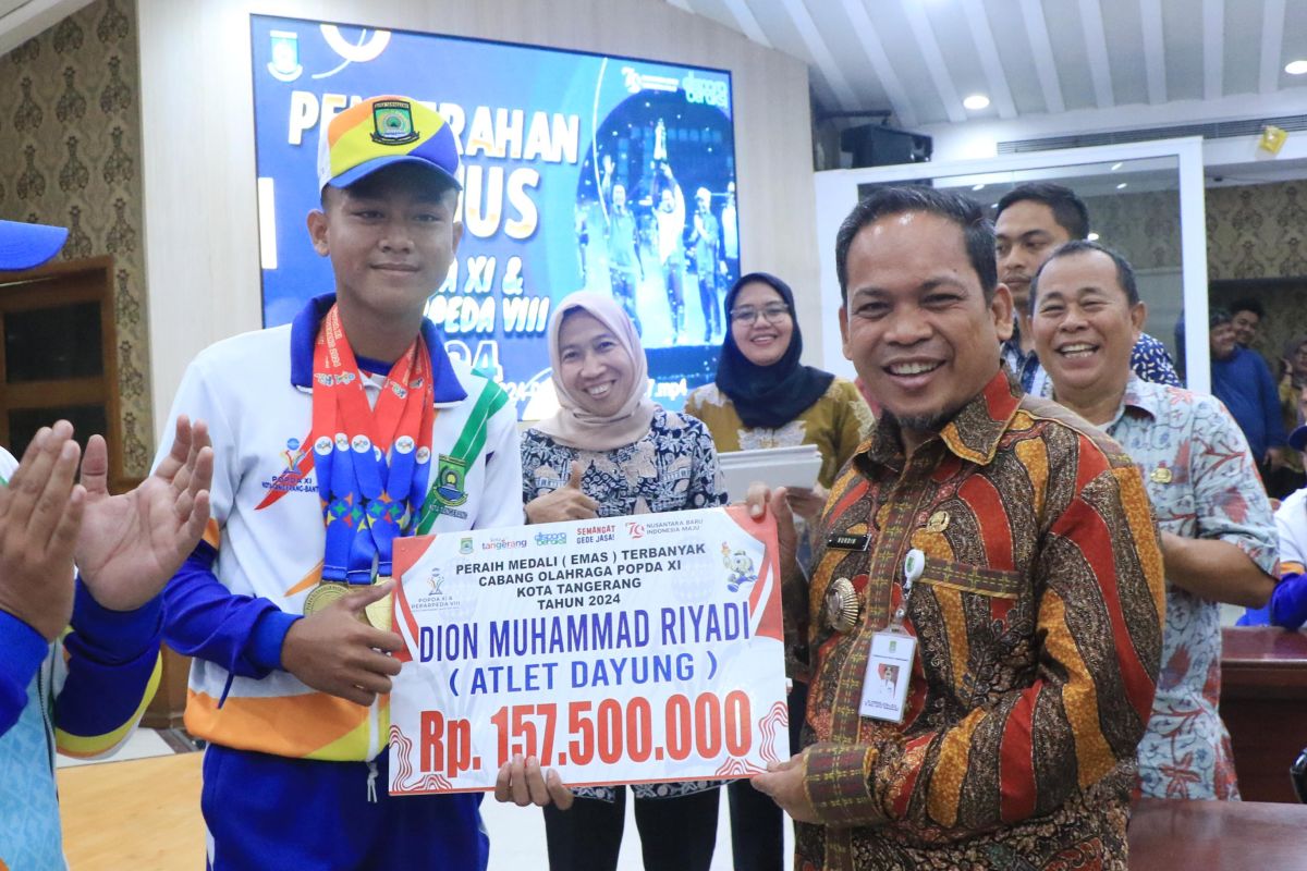 Pemkot Tangerang cairkan bonus Rp4,5 miliar atlet berprestasi di Popda