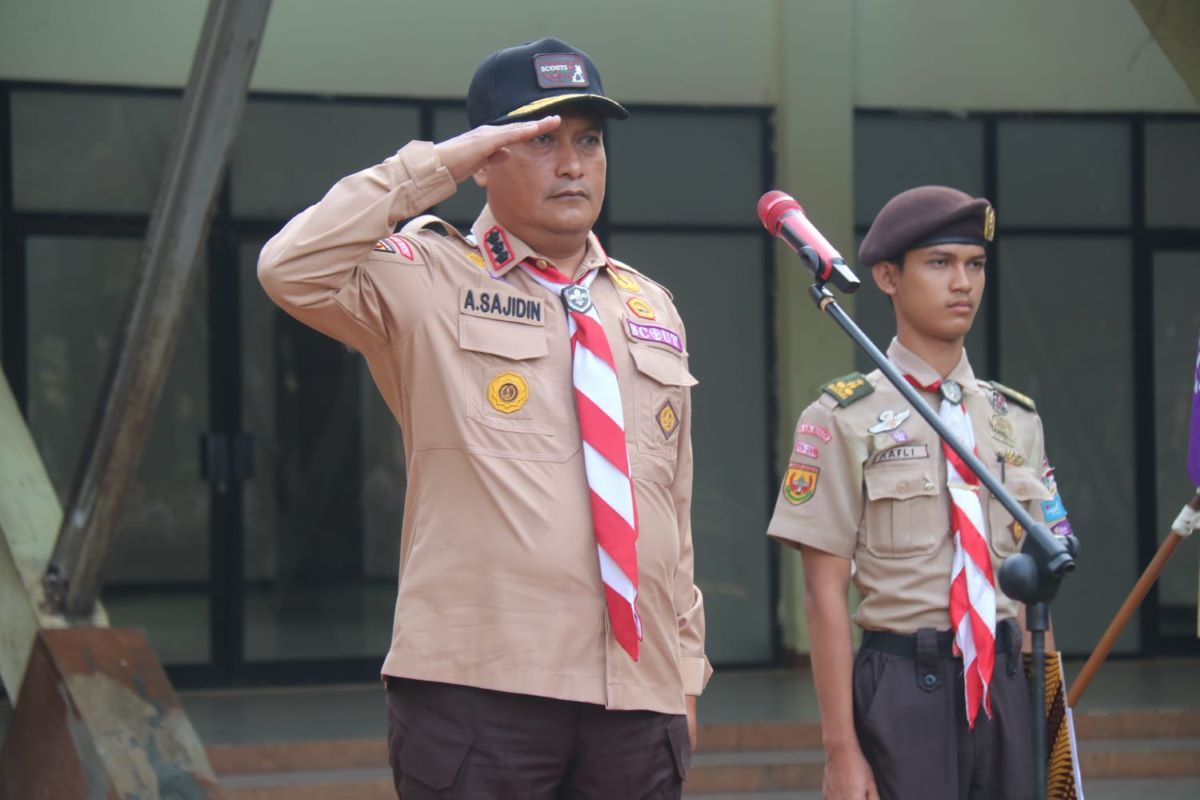 Kwaran Cibinong gelar upacara peringatan Hari Pramuka di Cimandala