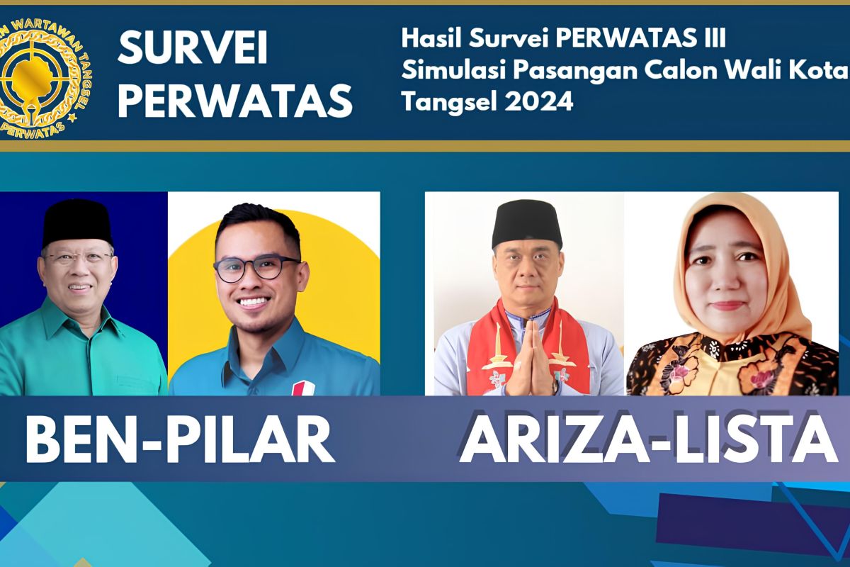 Survei Pilwakot Tangsel mengerucut pada pasangan Ariza-Lista