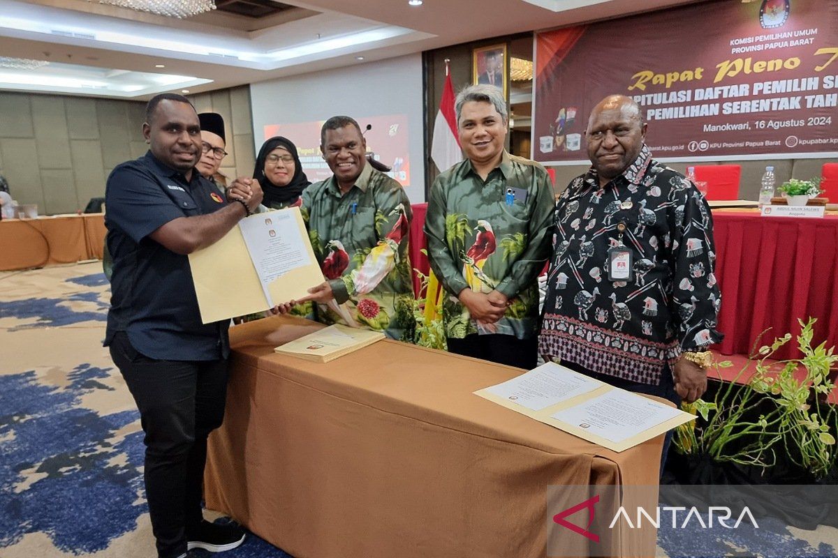 KPU tetapkan DPS Pilkada 2024 di Papua Barat 375.678 orang