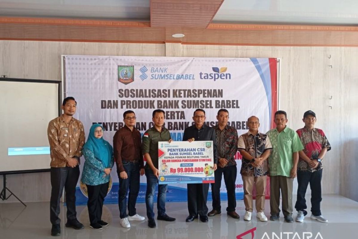 Belitung Timur terima bantuan dana tangani stunting senilai Rp99 juta dari Bank Sumsel Babel