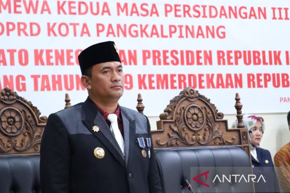 Pj Wali Kota Pangkalpinang dengarkan pidato kenegaraan Presiden dalam rangka HUT Ke-79 RI