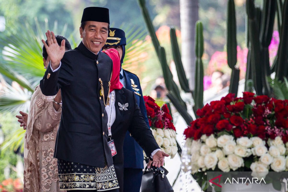 Presiden Jokowi tiba di Gedung Nusantara hadiri Sidang Tahunan MPR 2024