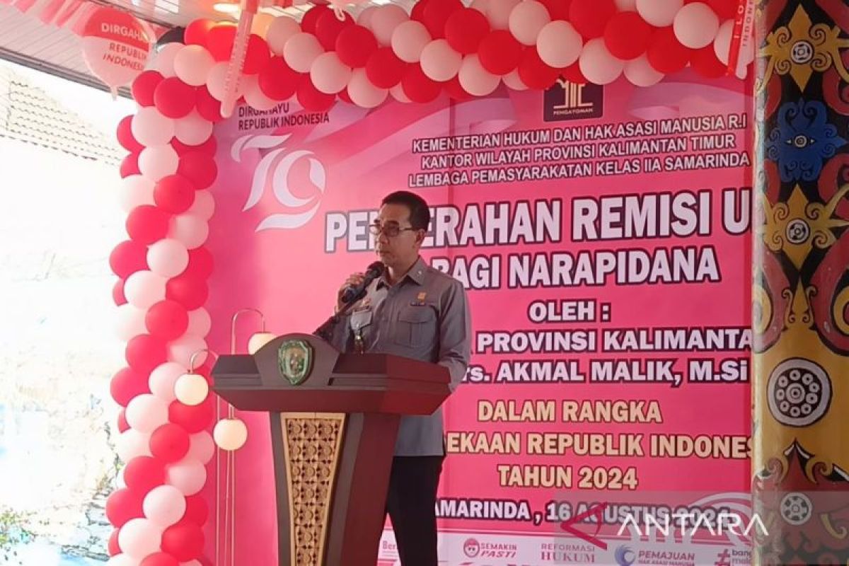 9.597 narapidana di Kaltim dan Kaltara terima remisi Kemerdekaan RI