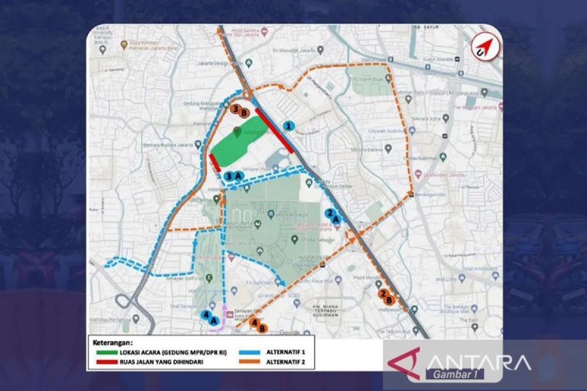 DKI terbitkan rute alternatif yang bisa dilalui saat sidang tahunan