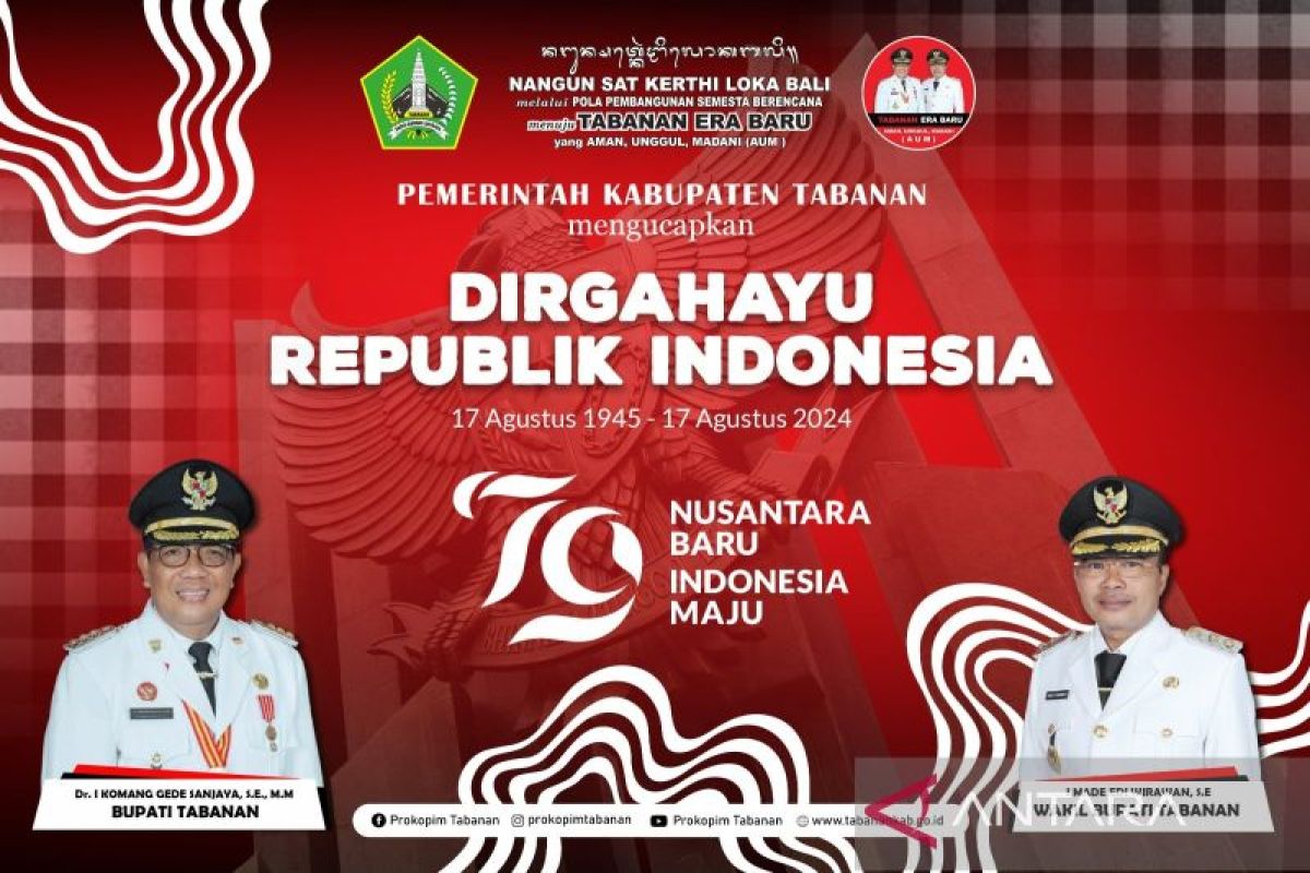 Pemkab Tabanan ajak masyarakat perkokoh persatuan dan kesatuan di momen Dirgahayu ke-79 Republik Indonesia