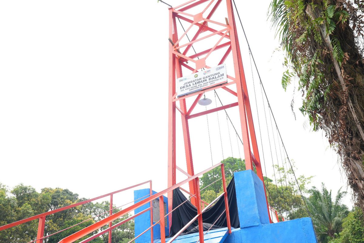 Bangun jembatan gantung, BRI bantu mobilitas dan dorong ekonomi warga desa