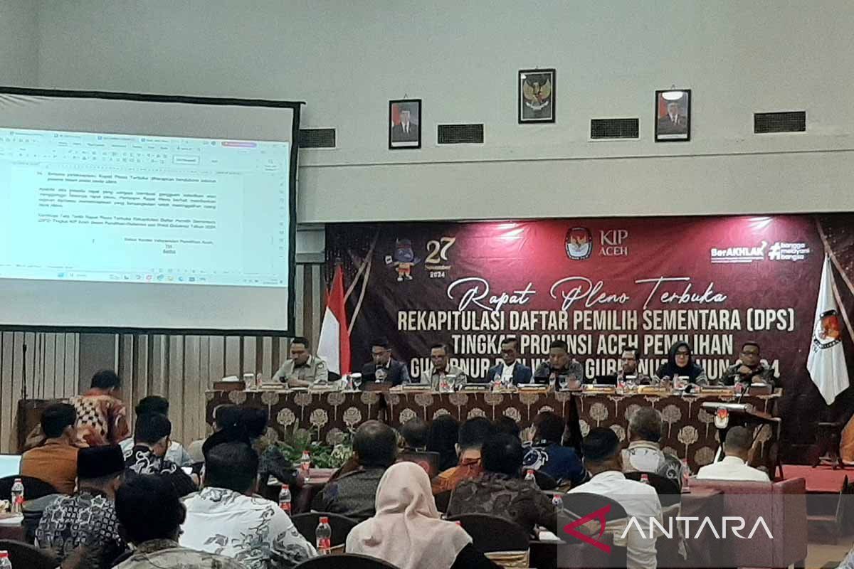 Daftar pemilih sementara Pilgub Aceh sebanyak 3,76 juta orang