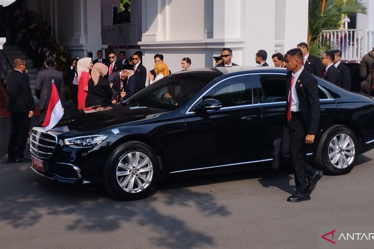 Wapres tiba kembali di Istana Merdeka ikuti upacara penurunan bendera