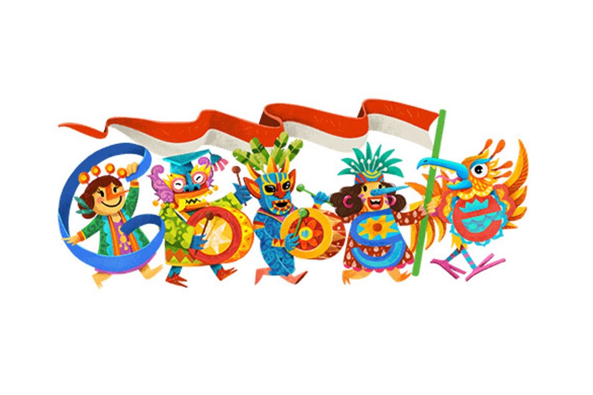 Parade budaya meriahkan Google Doodle dalam rangka HUT ke-79 RI