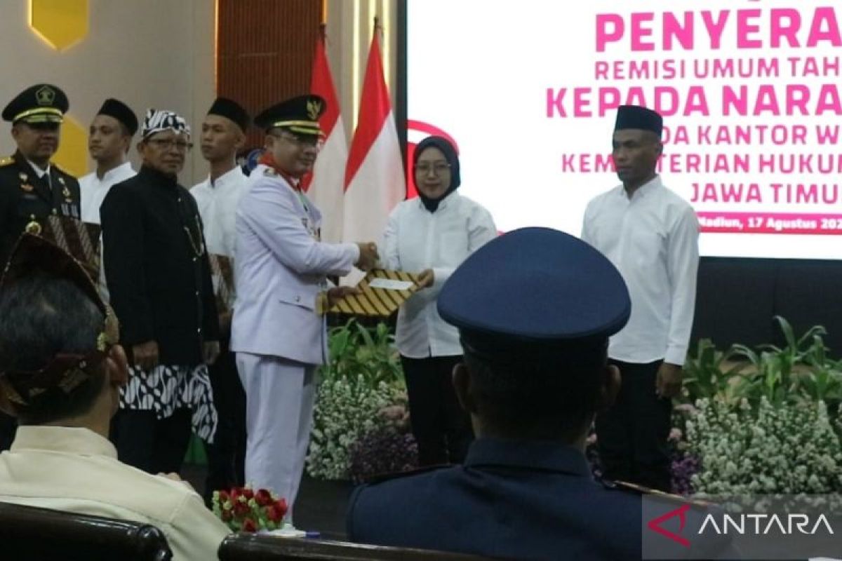 833 narapidana di Lapas Madiun terima remisi Kemerdekaan RI