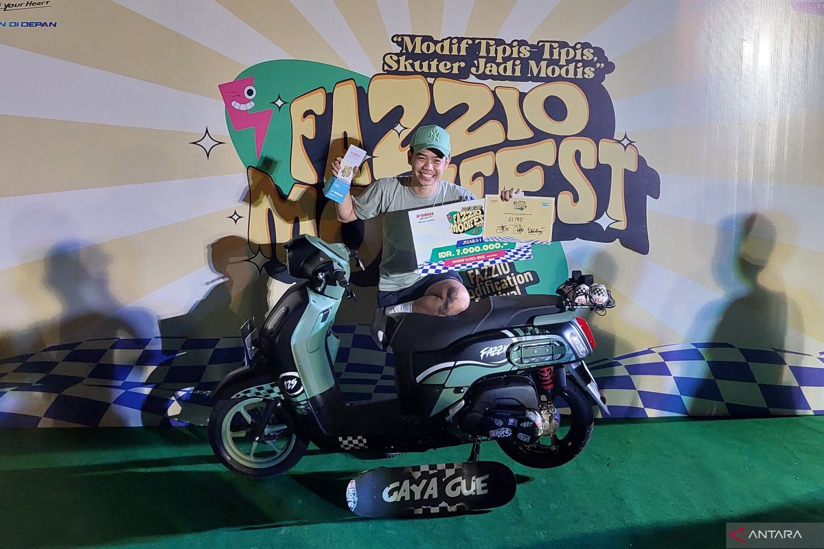 Yamaha Fazzio dengan modifikasi gaya lama juarai Fazzio Modifest