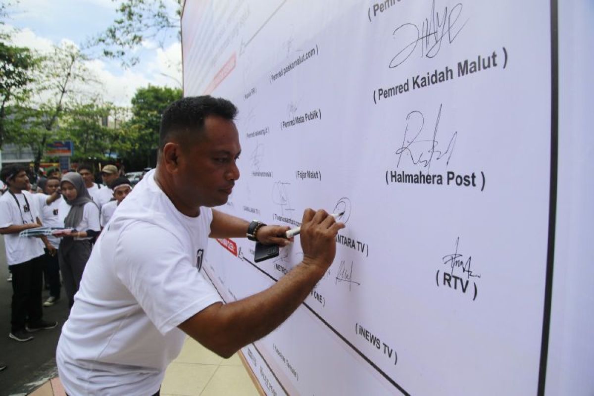 Jurnalis di Maluku Utara deklarasi Pilkada Damai 2024