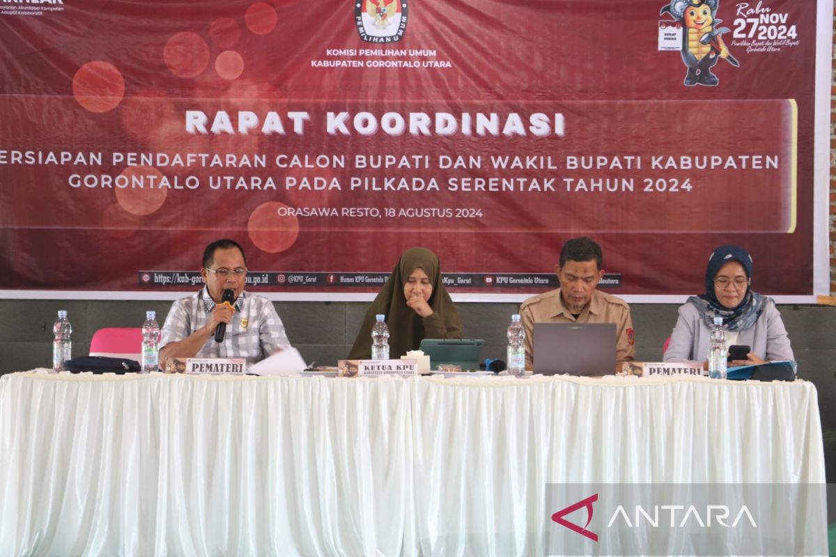 KPU Gorontalo Utara siapkan tahapan pendaftaran bakal calon pilkada