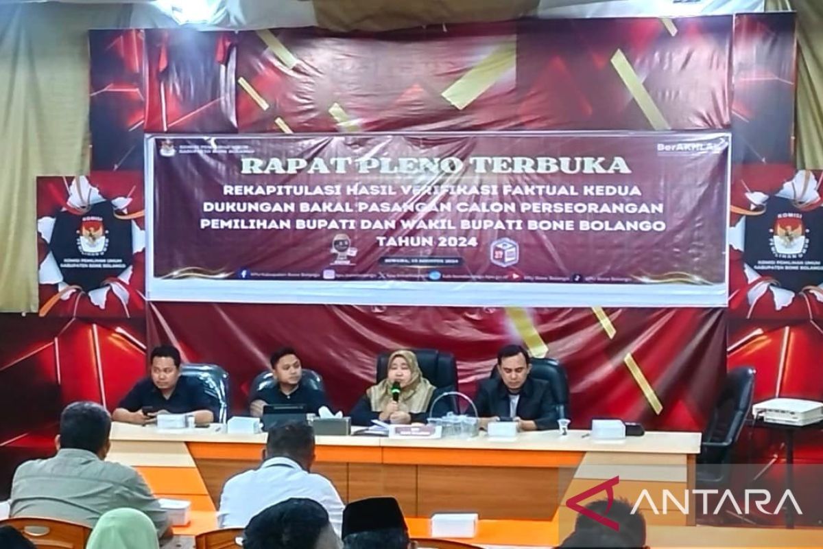 KPU Bone Bolango tetapkan satu bapaslon tidak memenuhi syarat