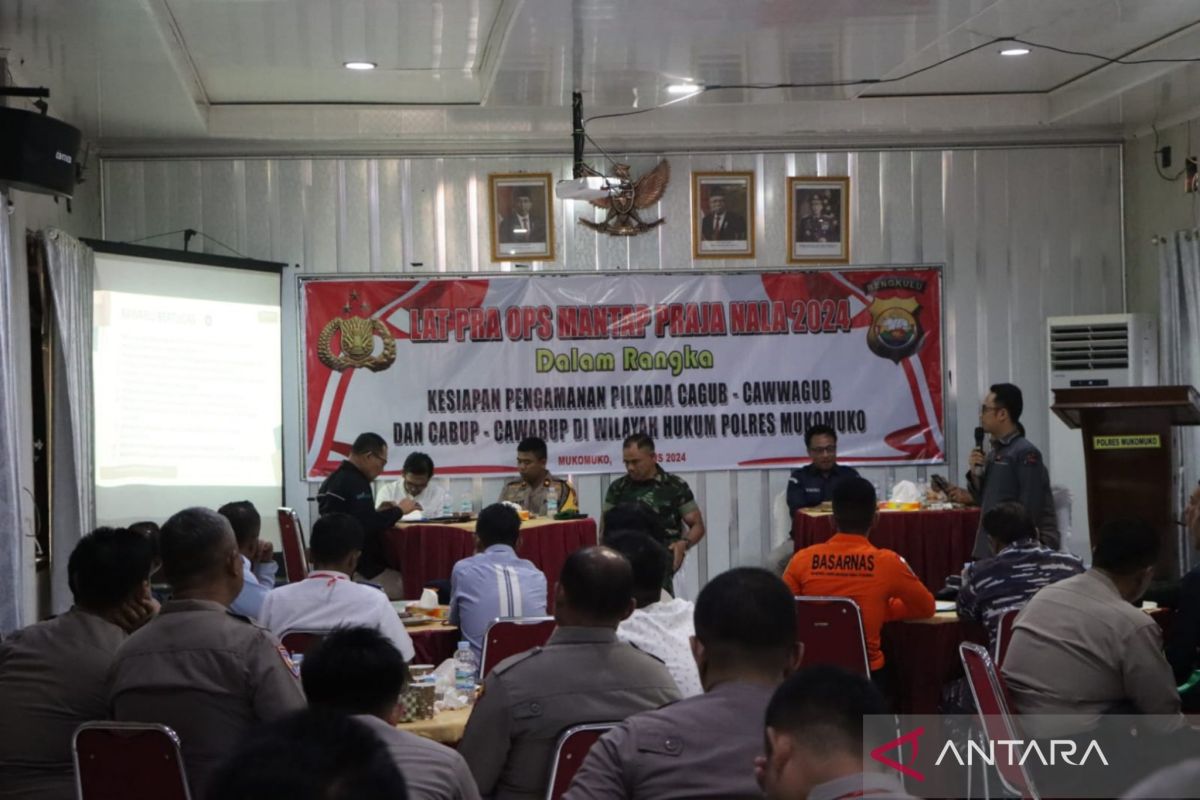 Polres Mukomuko tingkatkan kemampuan personel hadapi Pilkada 2024