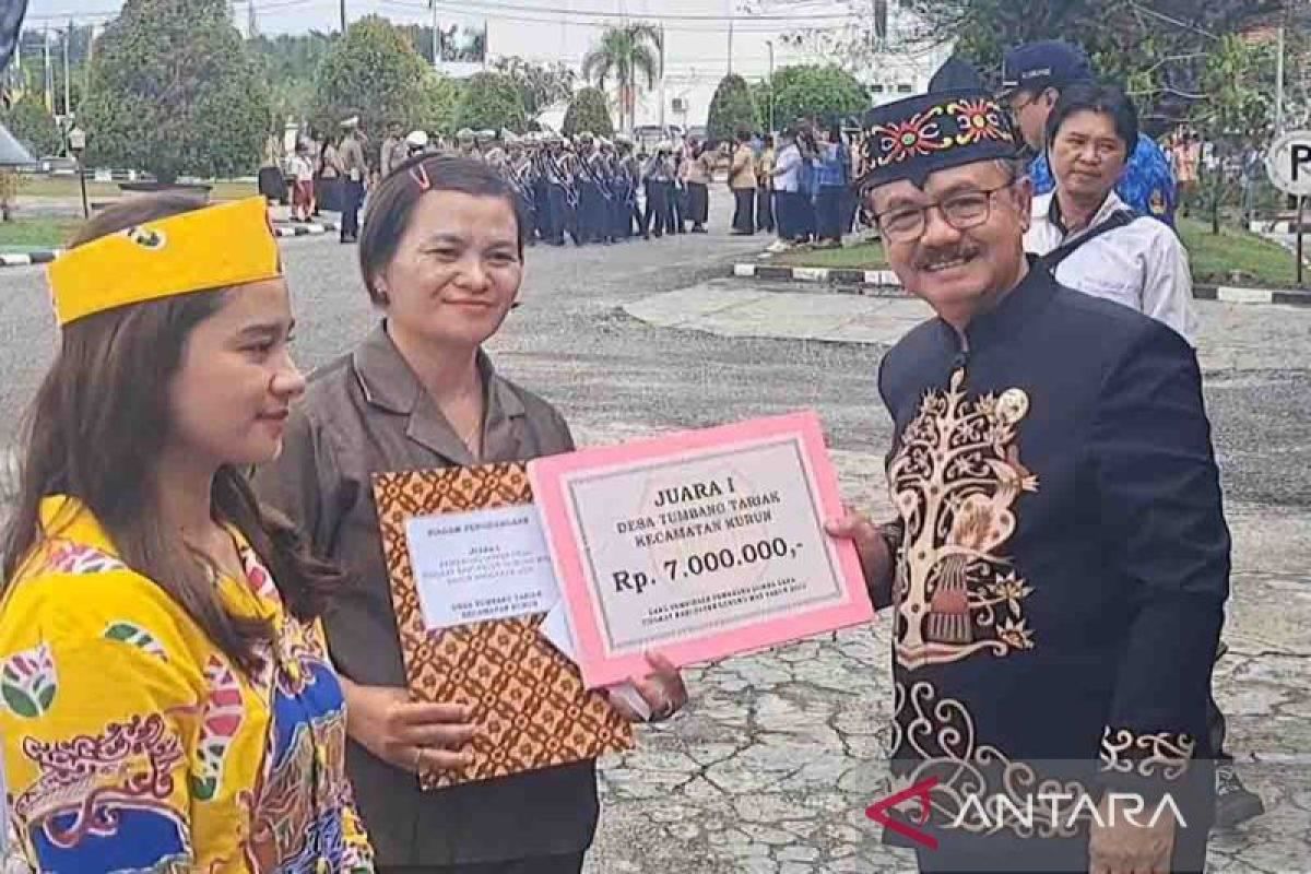 Tumbang Tariak juara 1 lomba desa tingkat Kabupaten Gumas 2024