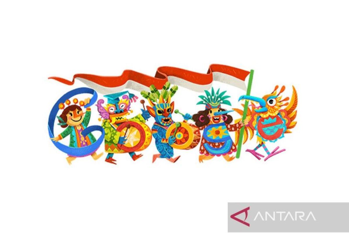 Parade budaya meriahkan Google Doodle pada perayaan HUT ke-79 RI