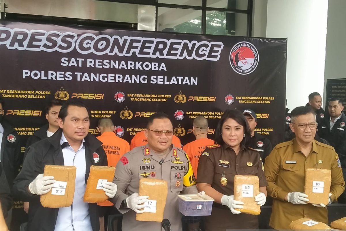 Polisi Tangerang  bongkar peredaran ganja 140,4 kg jaringan Sumatera