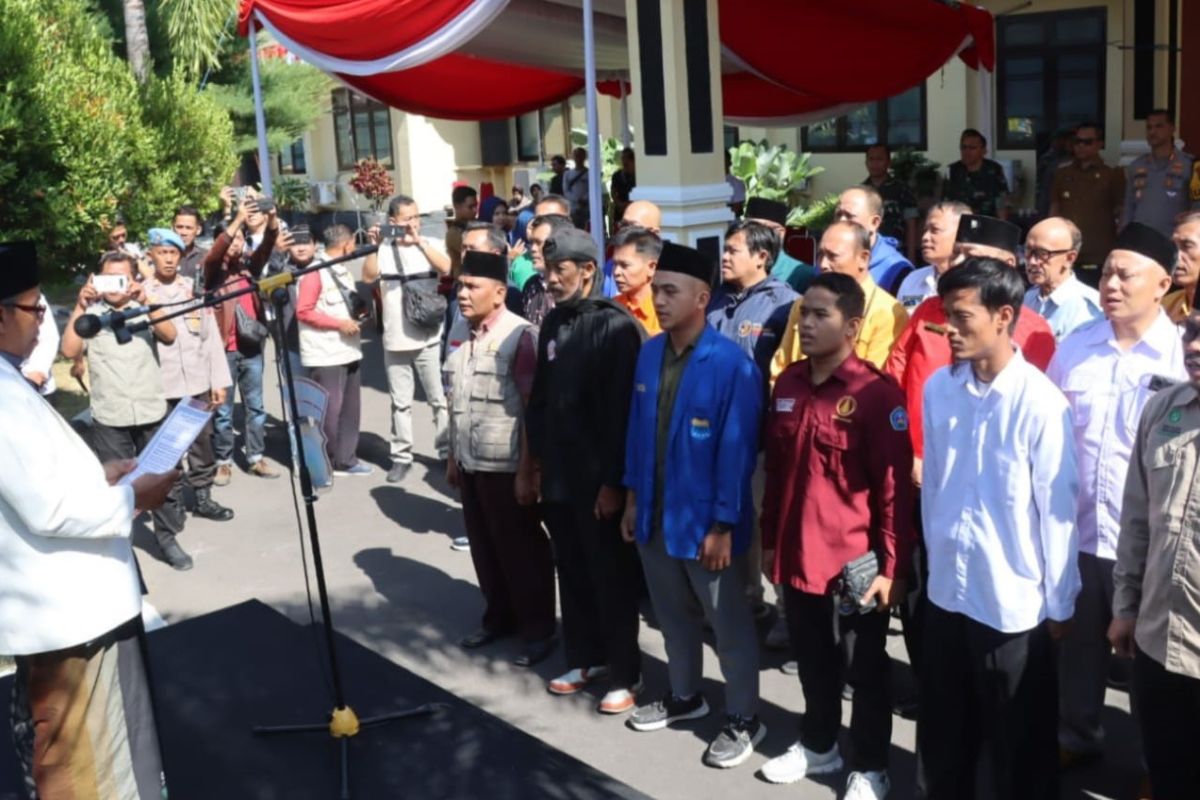 Polres Magetan dan pimpinan parpol deklarasikan pilkada damai