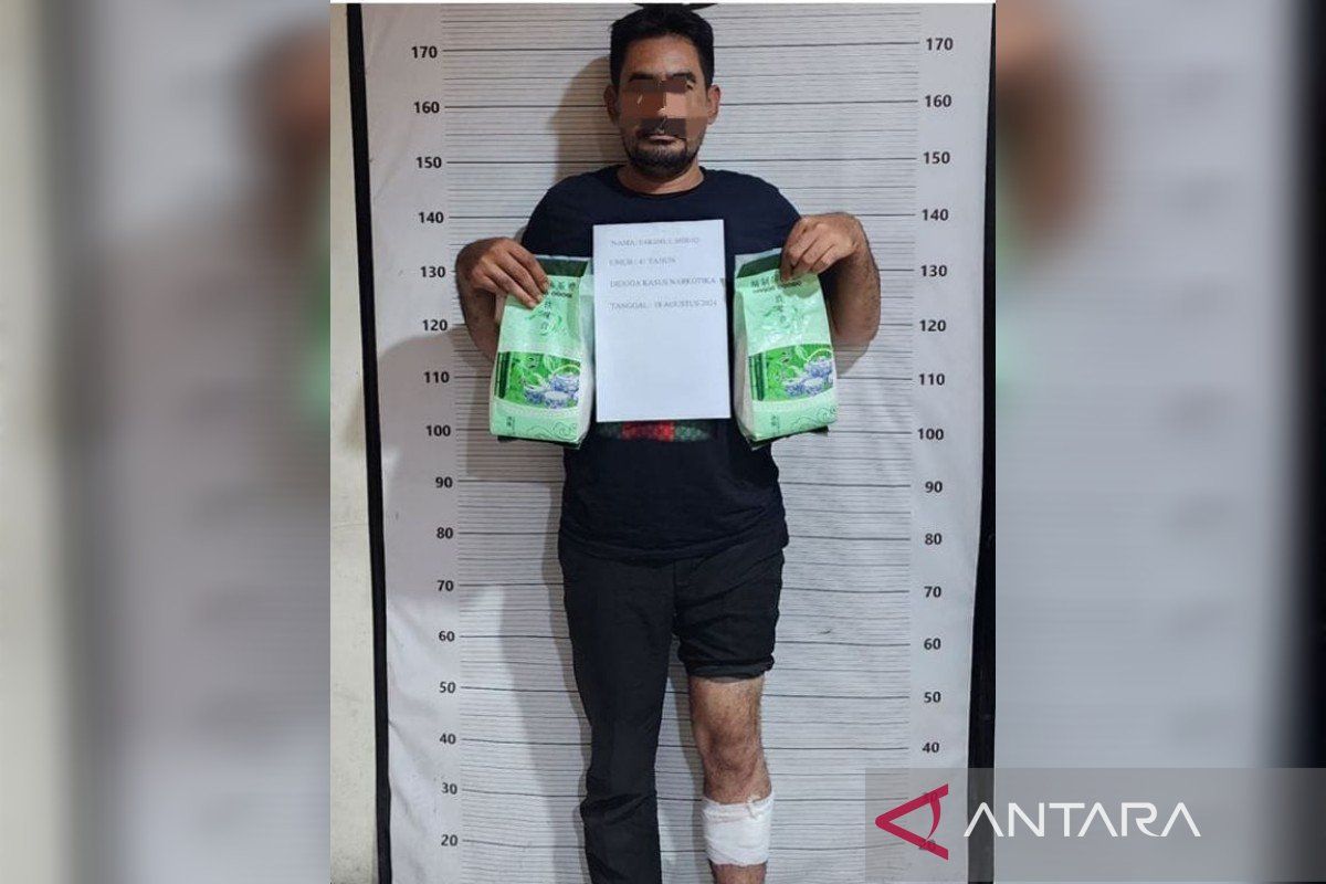 Polrestabes Medan tembak kaki terduga kurir 2 kilogram sabu-sabu