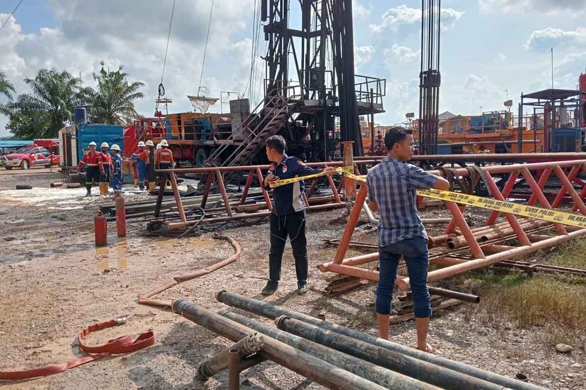 Polres Aceh Tamiang selidiki penyebab kebakaran sumur minyak Pertamina