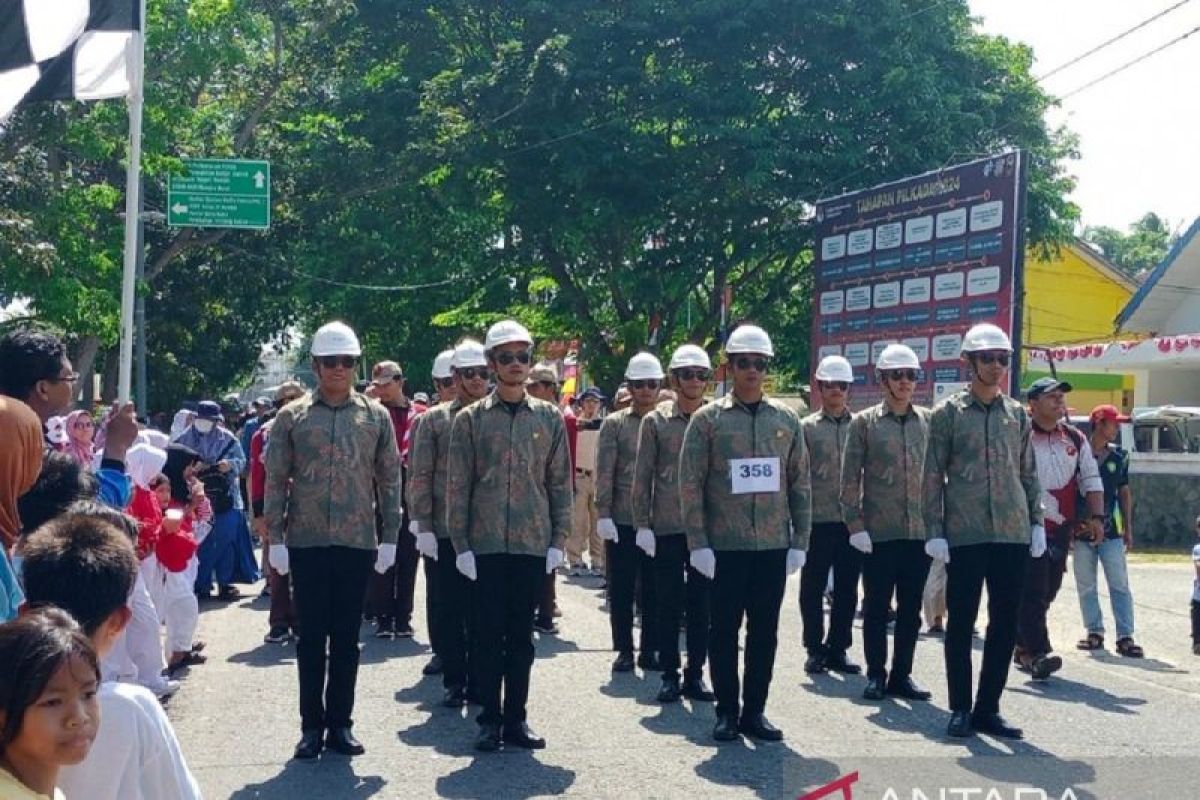 Tiga tahun berturut, Tim Gerak Jalan Putra PT Timah raih juara satu lomba gerak jalan Pemkab Bangka Barat