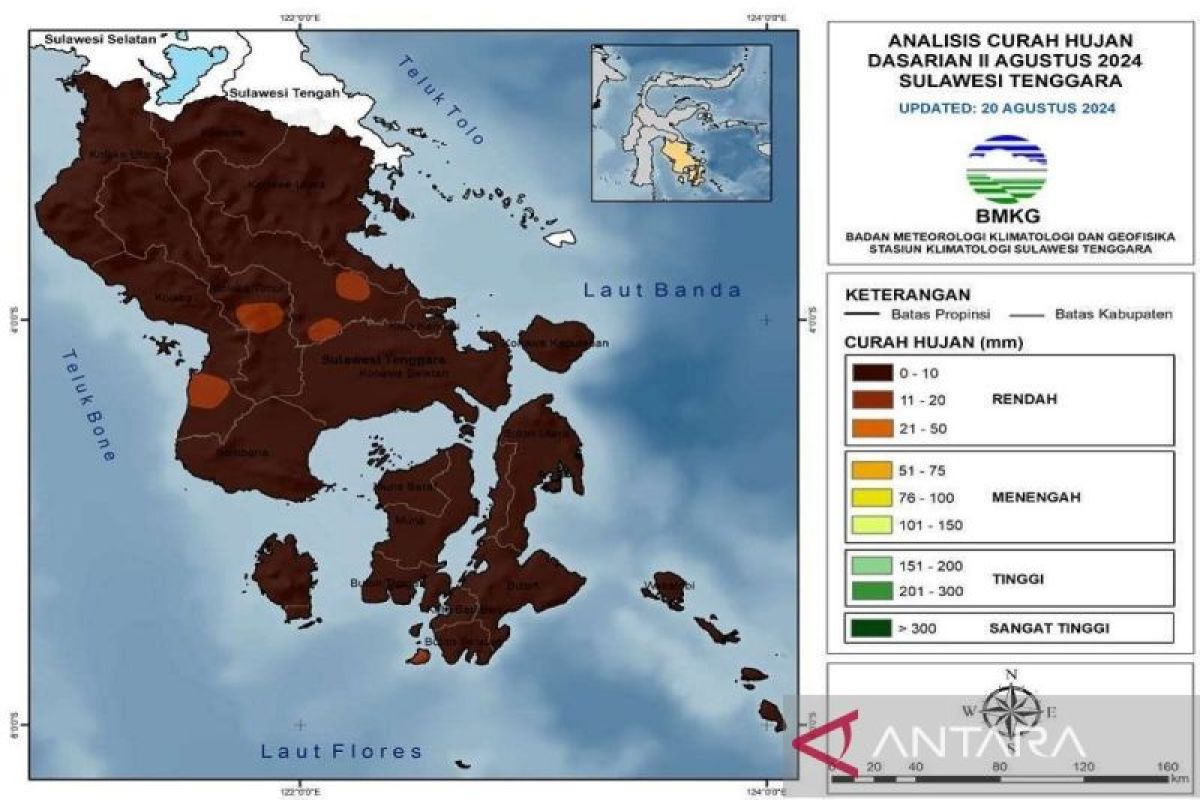 Sultra alami hari tanpa hujan selama belasan hari ke depan