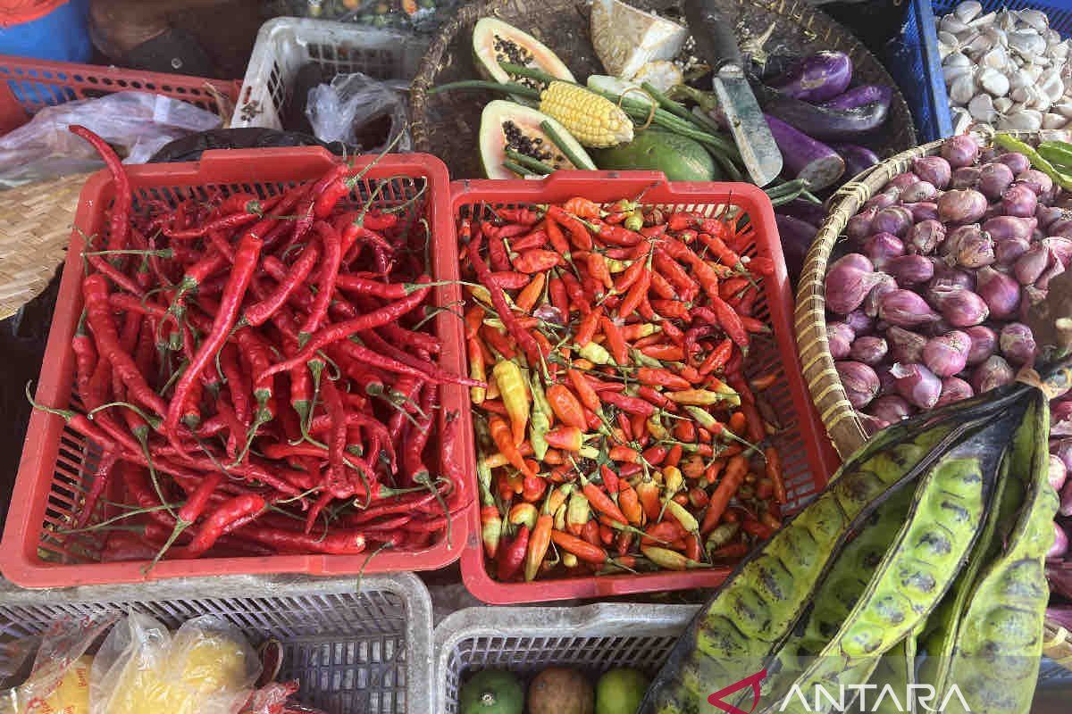 Rabu ini, harga cabai rawit merah turun jadi Rp58.460 per kg