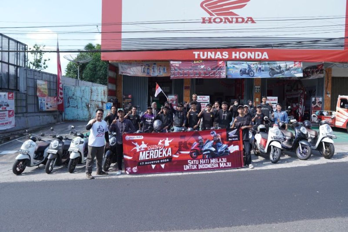 Honda Babel cabang Asia Surya Perkasa Belitung-Komunitas Motor Honda gelar Convoy Merdeka peringati HUT Ke-79 RI