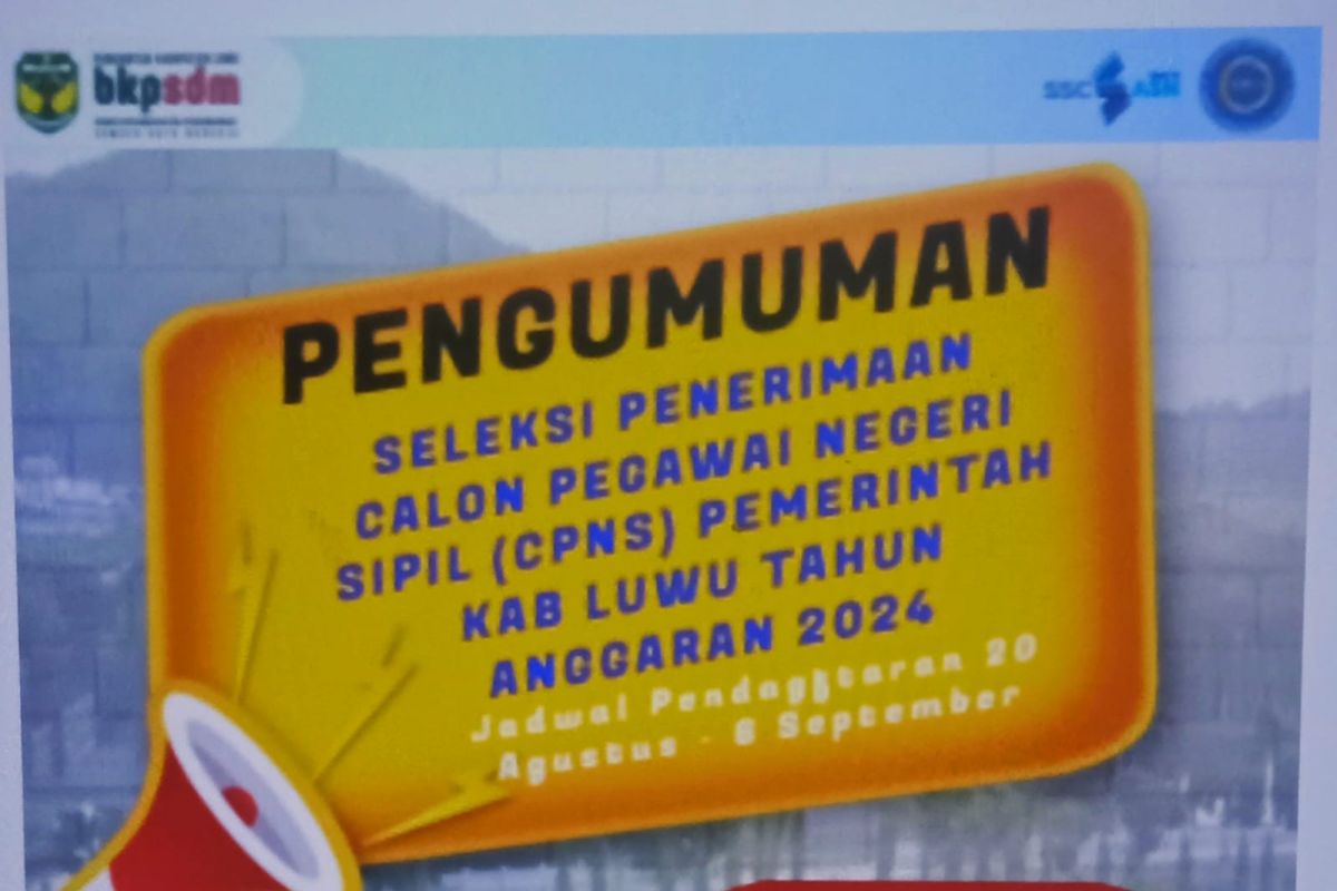 Pemkab Luwu usulkan 961 formasi untuk CPNS 2024
