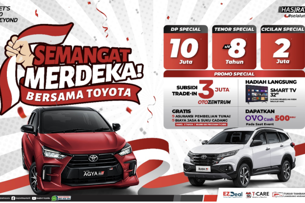 Ini promo mobil Toyota dalam rangka Hari Kemerdekaan RI