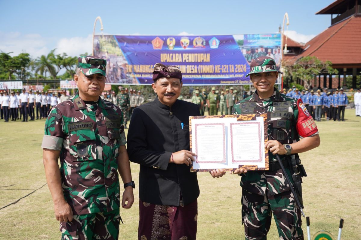 Kodam Udayana tutup TMMD Ke-121 di empat tempat sasaran kerja tahun 2024