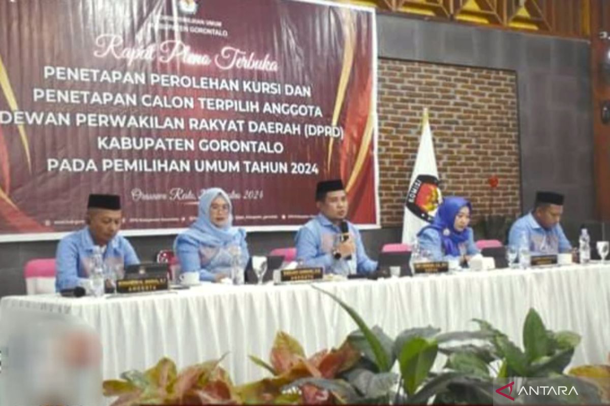 KPU Kabupaten Gorontalo gelar pleno penetapan anggota DPRD