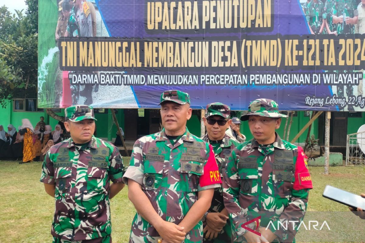 Danrem 041/Gamas Bengkulu minta bangunan TMMD di Rejang Lebong dirawat